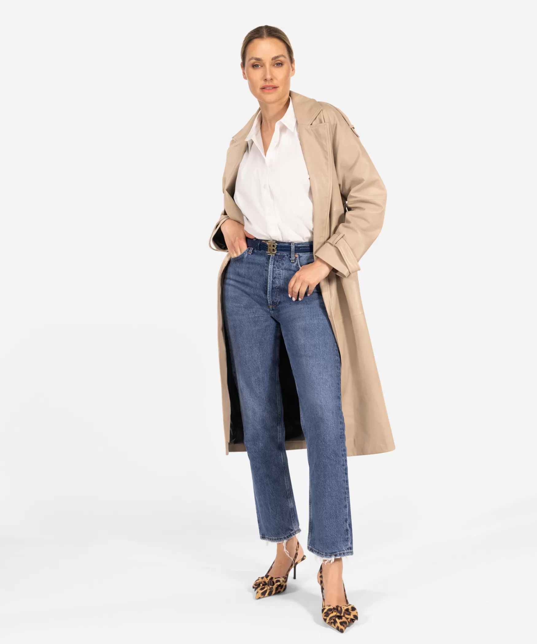 IBANA Calesta | Beige< Leren Jassen | Trenchcoats