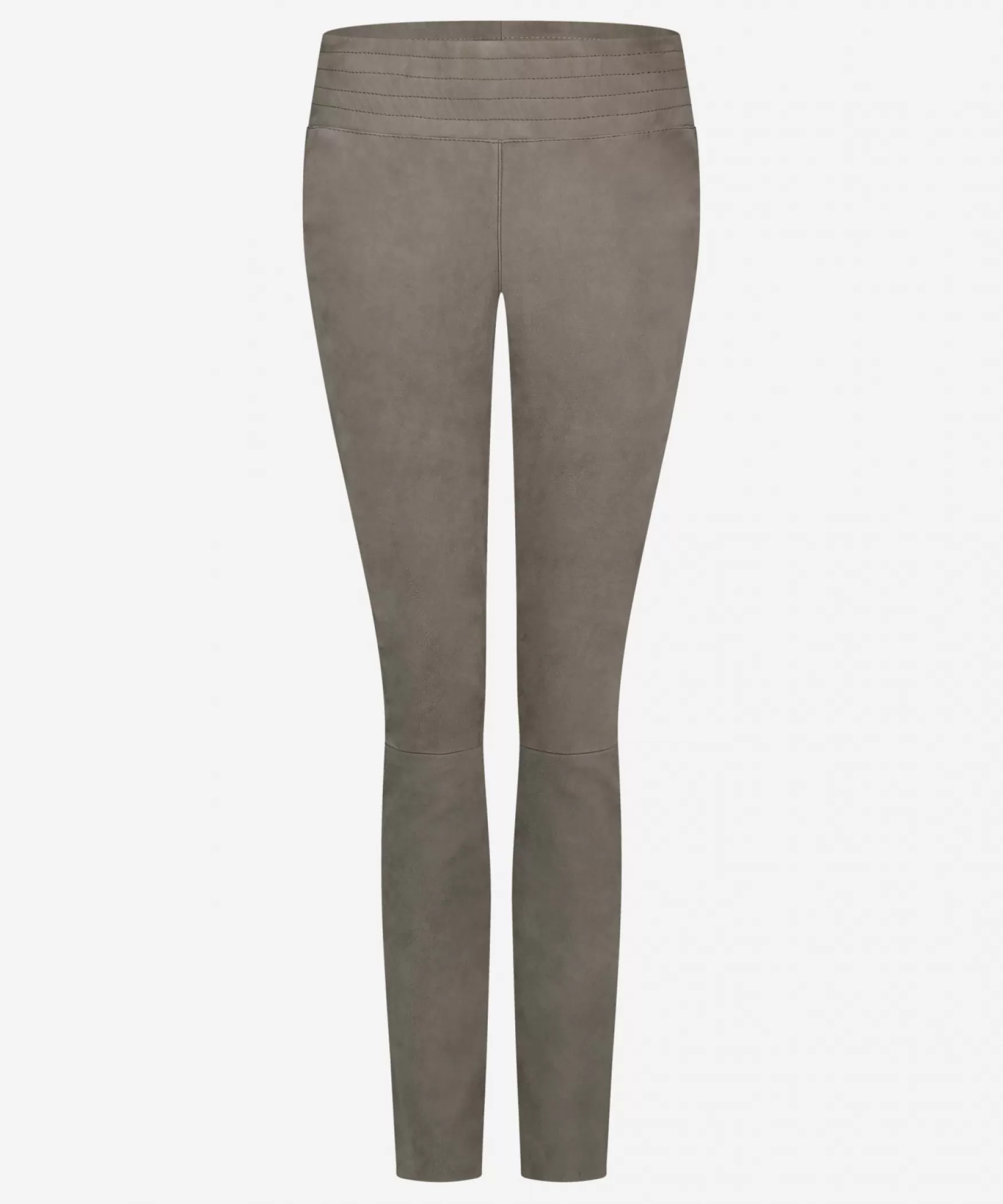 IBANA Colette Suede | Classic Grey< High Waist | Leren Broeken