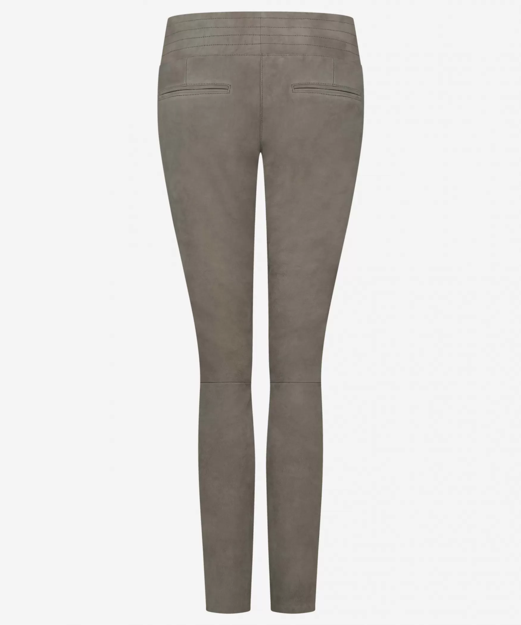 IBANA Colette Suede | Classic Grey< High Waist | Leren Broeken