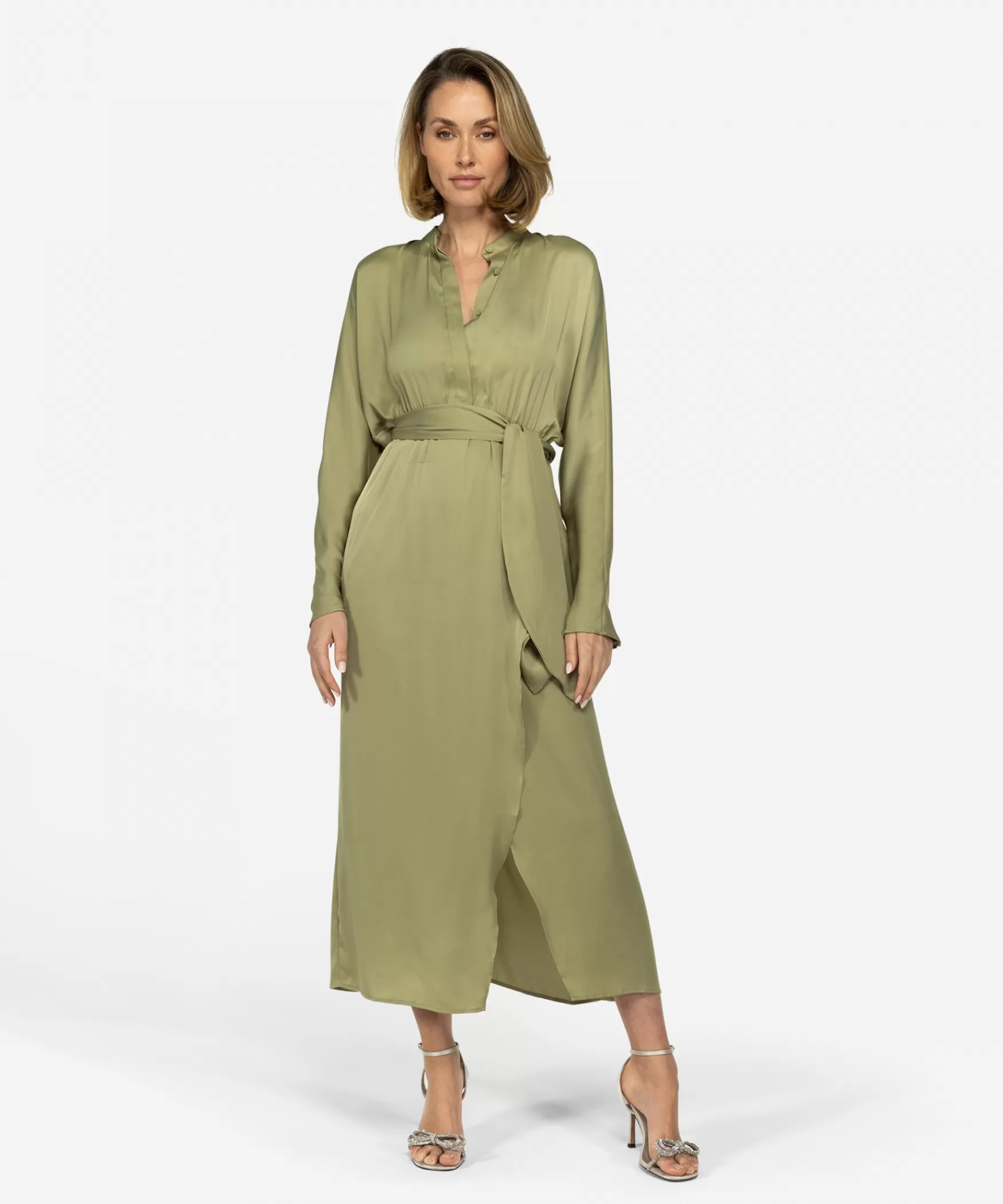 IBANA Frida - Bridal | MOSS GREEN< Midi Jurken | Maxi Jurken