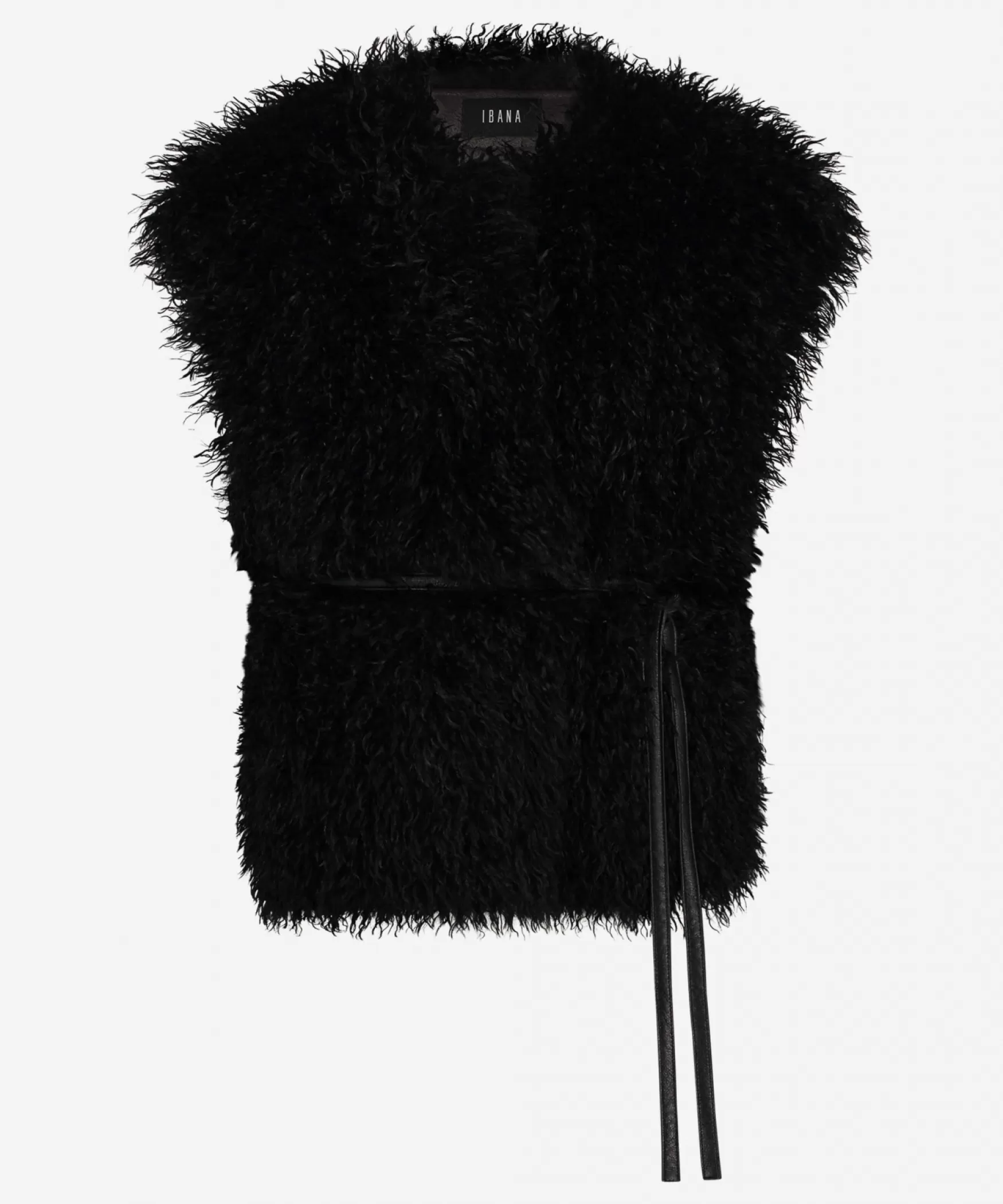 IBANA Jannes | Black< Faux Fur | Gilet