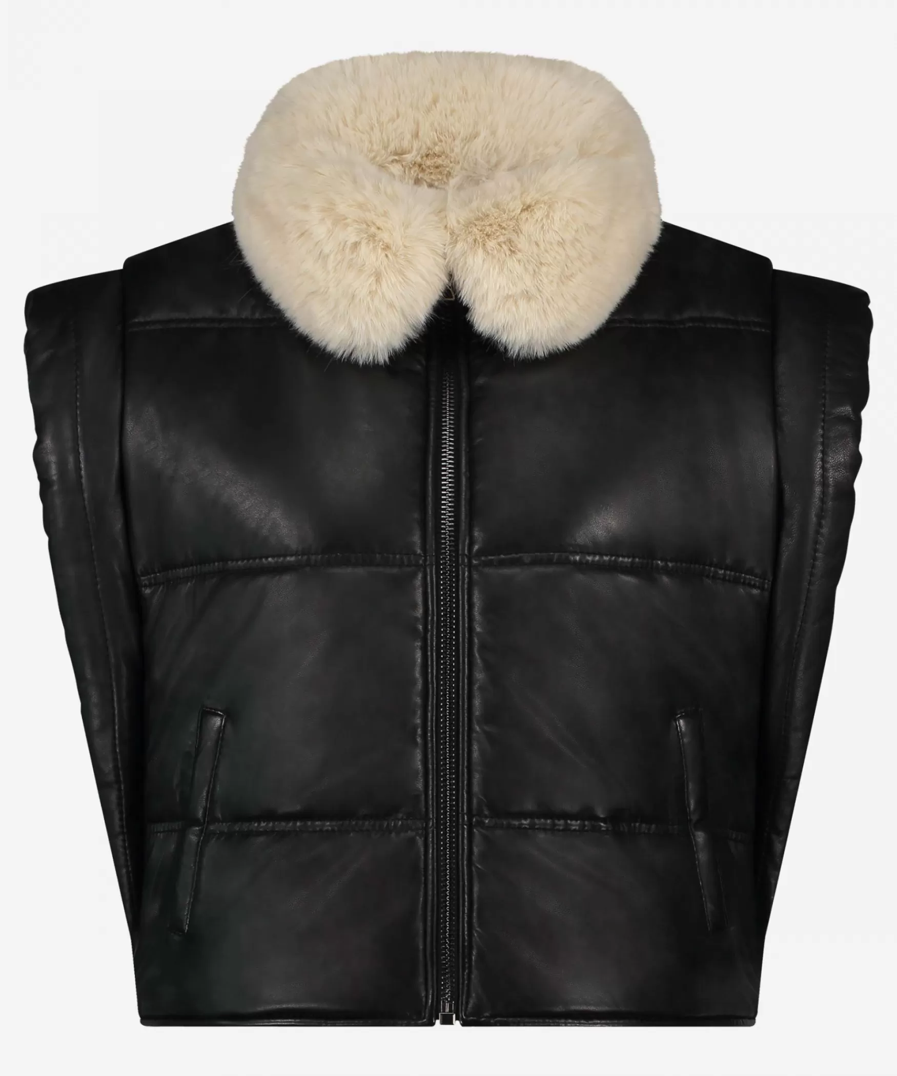 IBANA Joelle | Black< Gilet | Gewatteerd