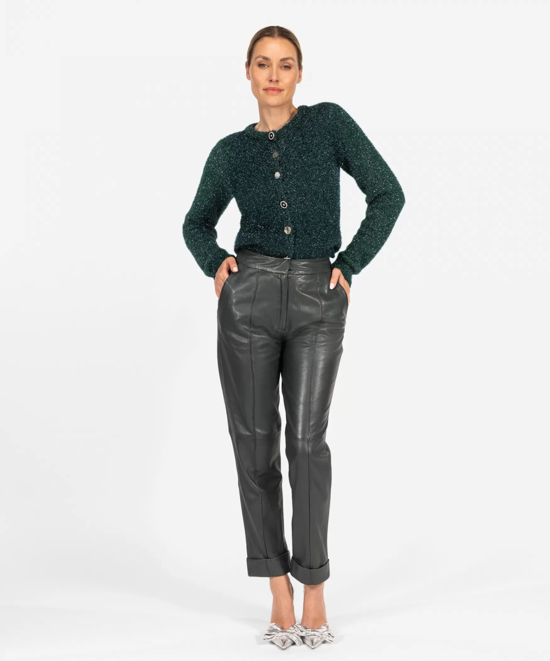 IBANA Peggy | < Mid Waist | Leren Broeken