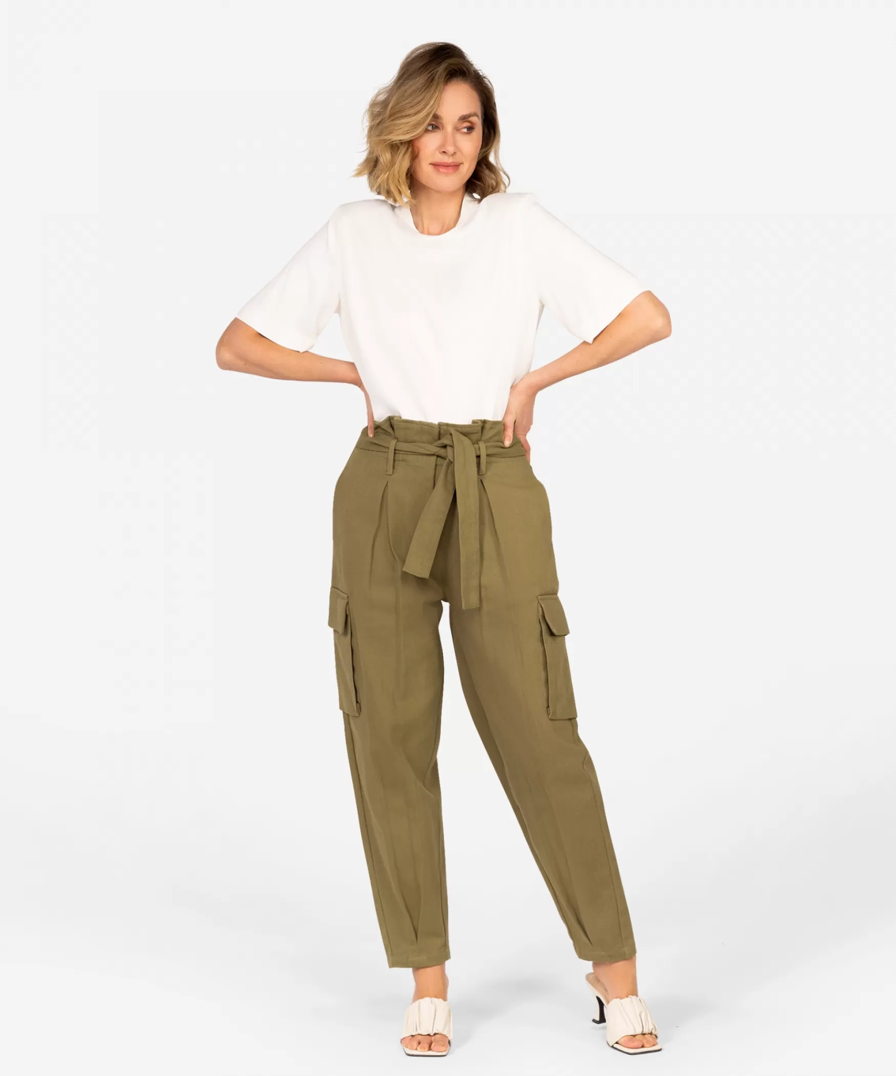 IBANA Philipa | MOSS GREEN< Mid Waist | Wide Fit