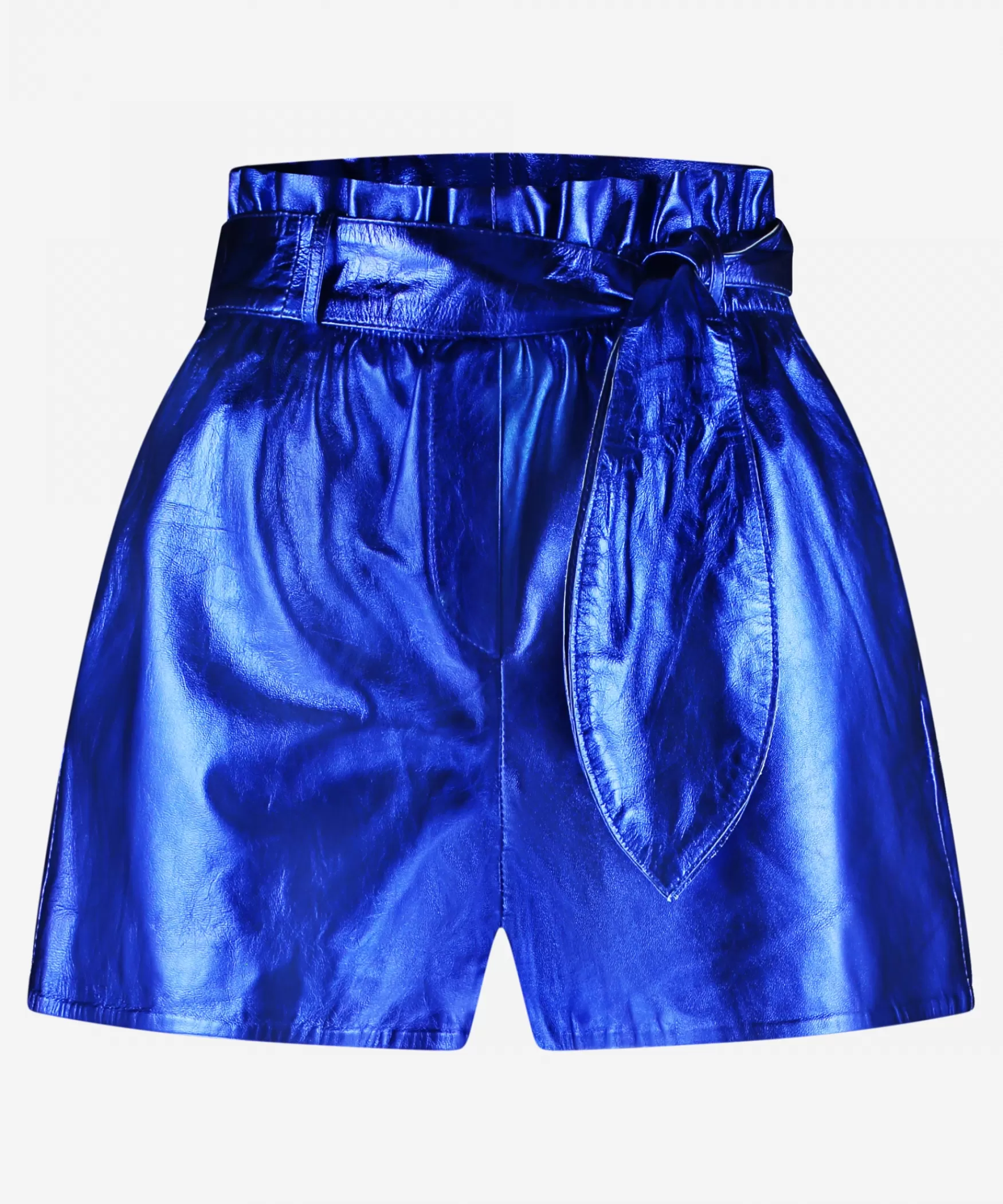 IBANA Sasha metallic | Breezy Blue< Leren Shorts En Rokken | Mini Shorts En Rokken