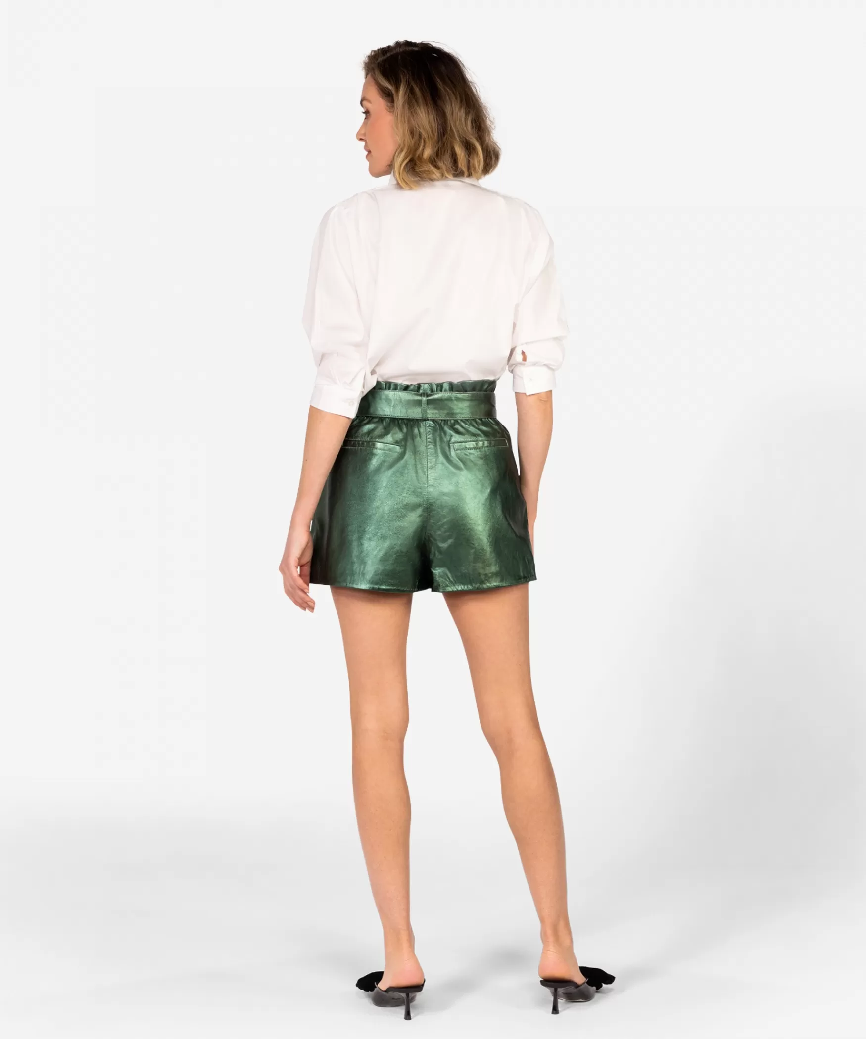 IBANA Sasha metallic | Shagreen< Mini Shorts En Rokken | Leren Shorts En Rokken