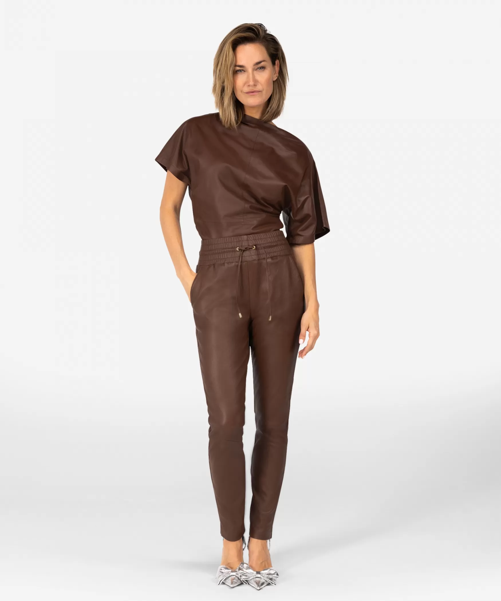 IBANA Tamiera | Hazelnut< Tops | Leren Tops En Blouses